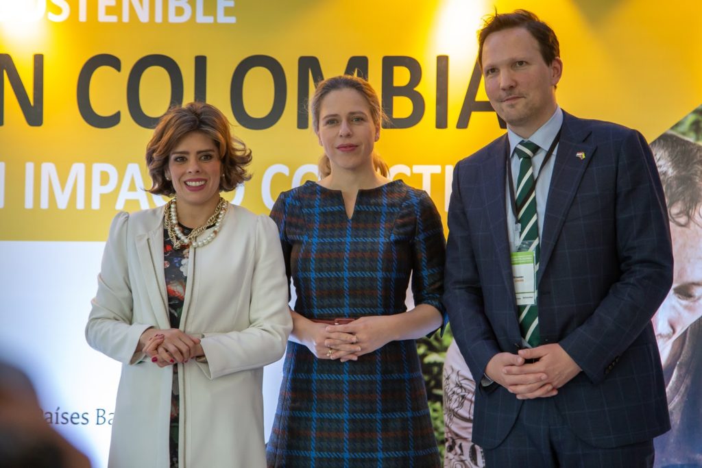 Left to right: Colombia’s Deputy Minister of Agricultural Affairs, Marcela Urueña; Minister of Agriculture of The Netherlands, Carola Schouten; and Joel Brounen, Solidaridad Colombia country manager.