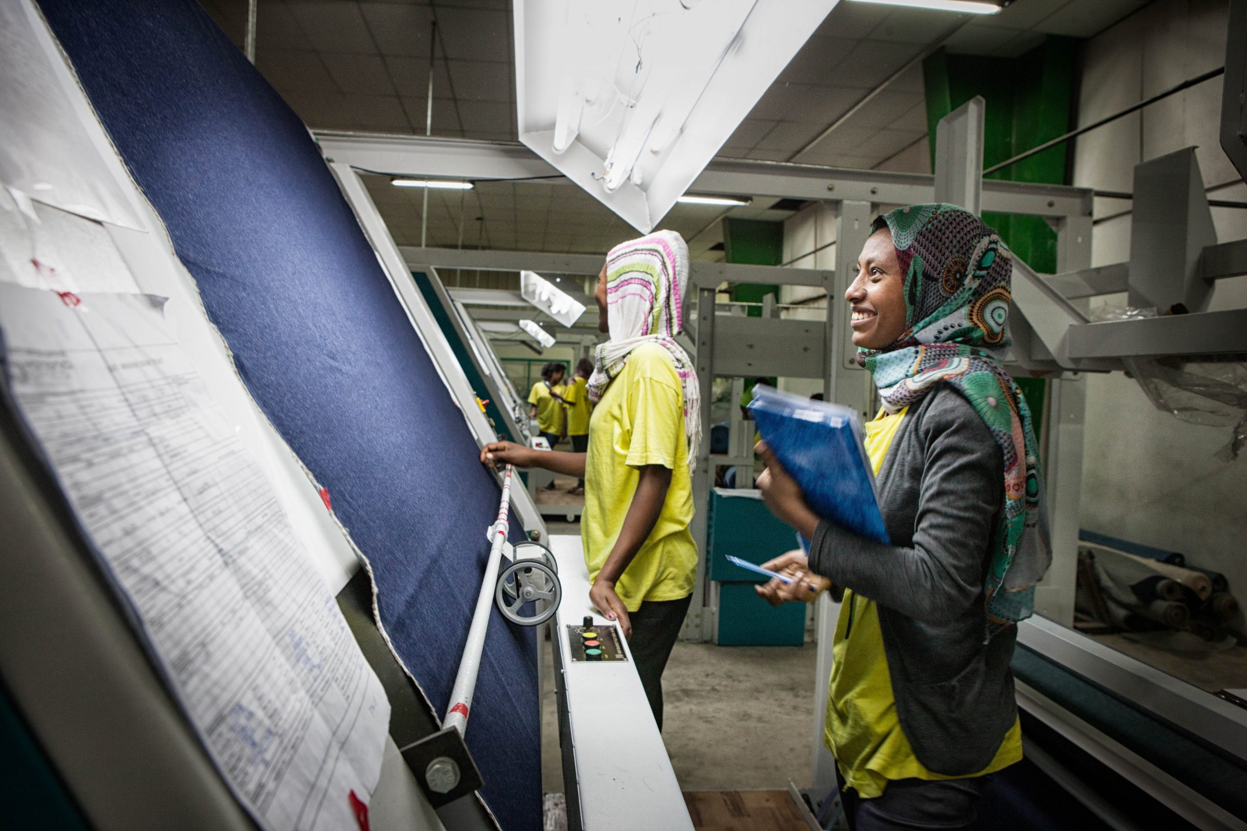 vrouwen in textielfabriek in Ethiopie