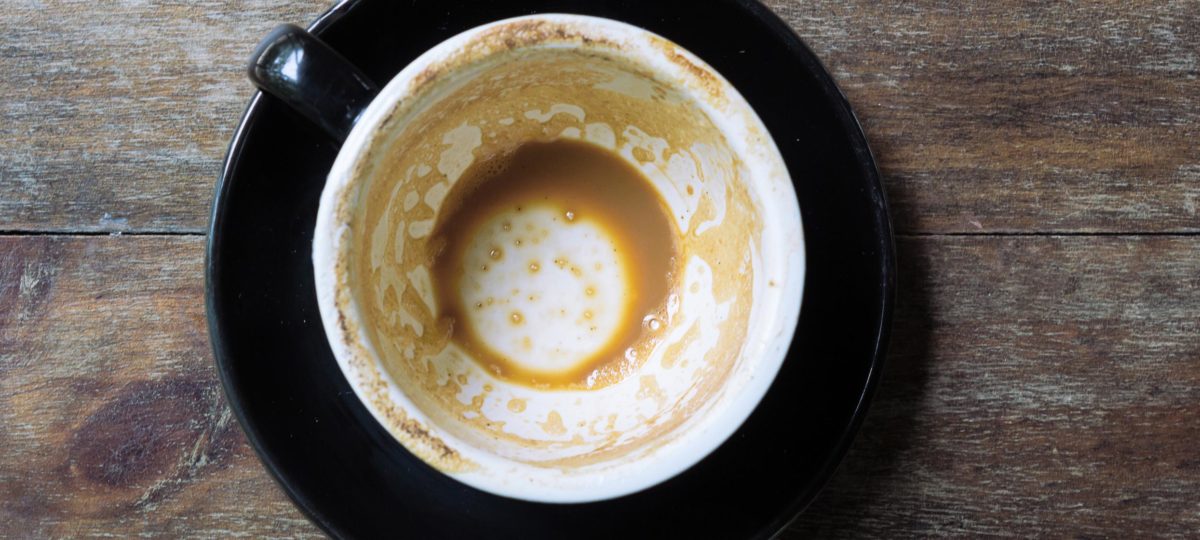 Leeg kopje koffie